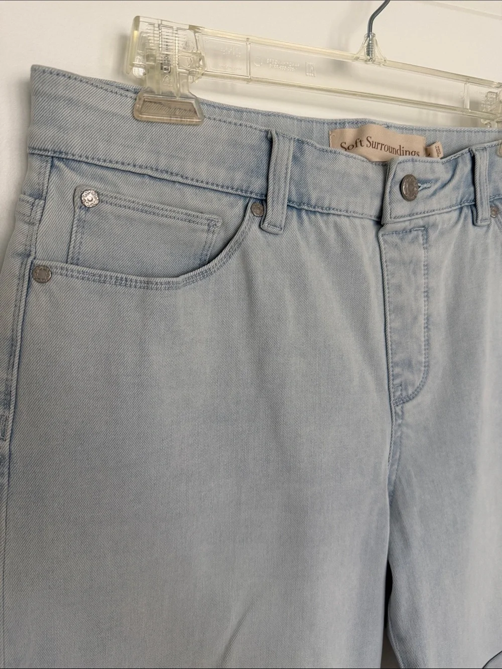 Soft Surroundings Light Blue Denim Shorts